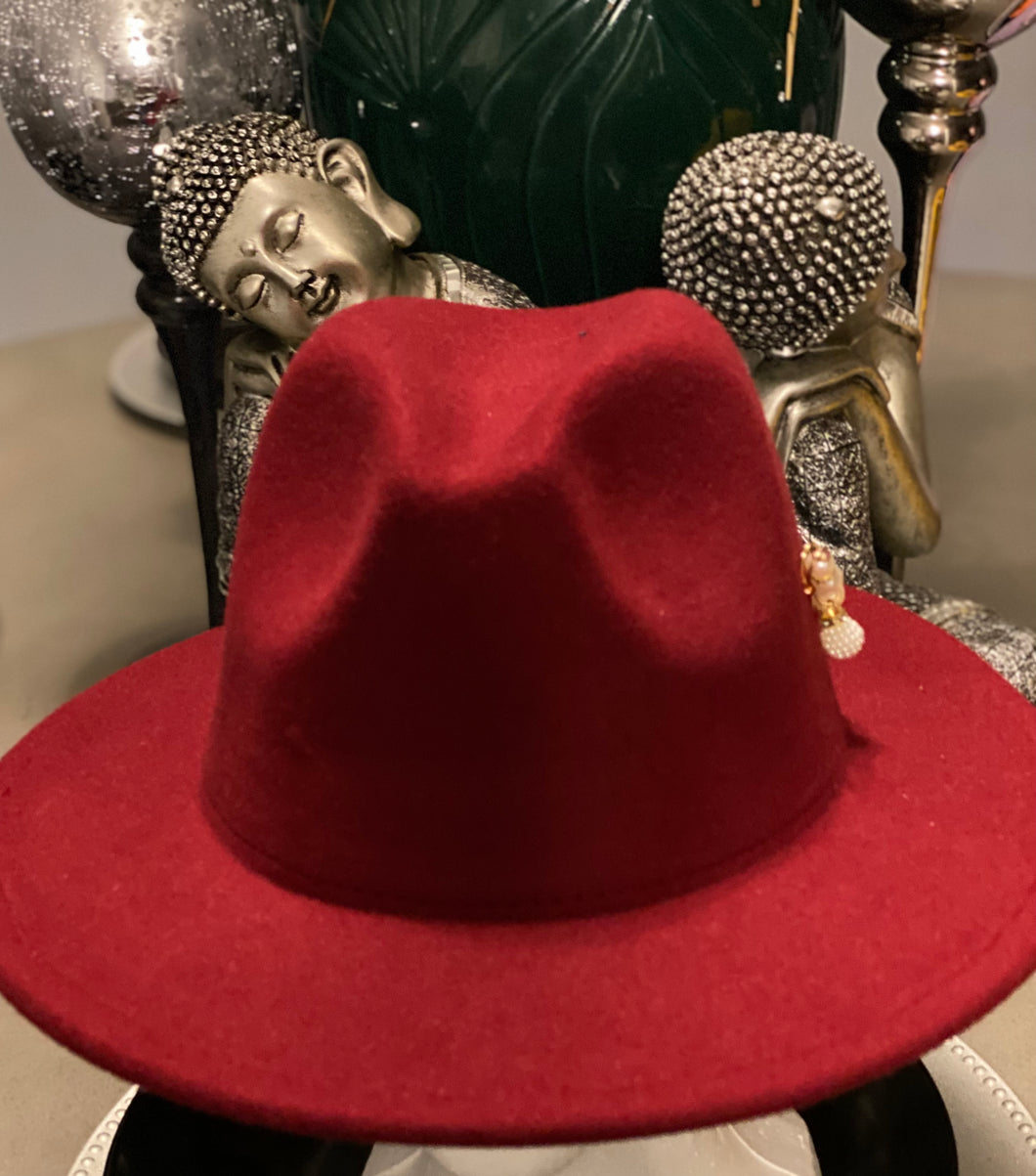 Burgundy Fedora