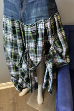 Load image into Gallery viewer, Dark Denim Plaid Skirt
