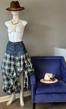 Load image into Gallery viewer, Dark Denim Plaid Skirt
