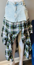 Load image into Gallery viewer, TG Denim Plaid Skirt
